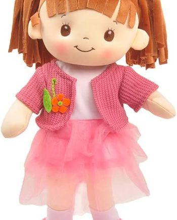 Toys, 16"" Little Sweet Hearts Interactive Soft Plush  Doll, Embroidered FACE & Removable Clothes