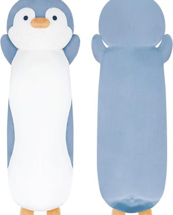36" Penguin Stuffed Animal, Soft Jumbo Long Cuddle Pillow, Cute Blue Penguin Plush Body Pillow Plushies Toy Gift for Kids, Boy and Girls Birthday, Easter