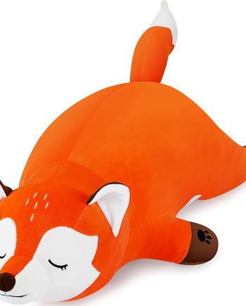 30'' Giant Foxy Plush Stuffed Animal- Fox Plush Pillow, Orange Fox Plushies, Large Sleeping Fox Plush Toy, Cute Hugging Plush Pillow, Room Decor Christmas Birthday Gifts for Kids Girls Boys