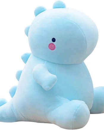 Cute Dinosaur Plush Toys, Fat Dinosaur Stuffed Dolls, Soft Animal Dino Plushie, Birthday Gifts for Kids Girls Boys Blue 12 inch