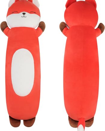 36 inch Orange Fox Stuffed Animal, Soft Long Pillow, Giant Cute Fox Body Pillow Plushies Toy Gift for Kids, Boys Birthday, Halloween, Christmas