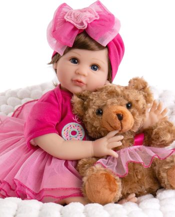 Lifelike Reborn Baby Doll,22 inch Realistic Newborn Baby Girl dolls,Real Looking Handmade Poseable Weighted Vinyl Toddler Gift for Kids