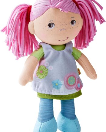 Soft Doll  8" - First Baby Doll with Pink Pigtails for Ages 6 Months and Up.